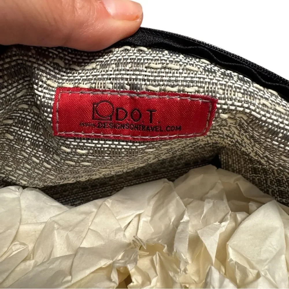 NWT Alan Stuart DOT Silver Gray Cosmetic Bag
